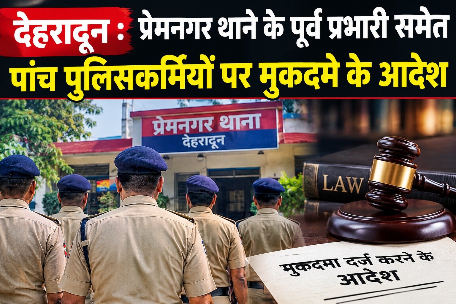 देहरादून : प्रेमनगर थाने के पूर्व प्रभारी समेत पांच पुलिसकर्मियों पर मुकदमे के आदेश