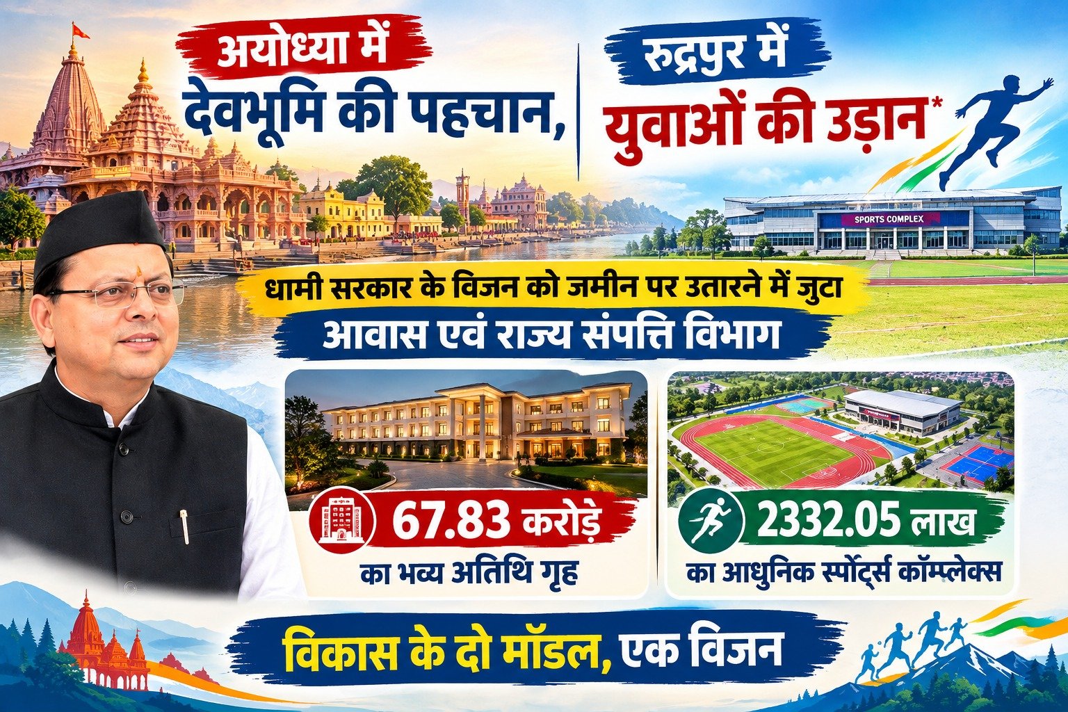 अयोध्या से रुद्रपुर तक विकास की नई तस्वीर, धामी सरकार के विजन को जमीन पर उतार रहा विभाग