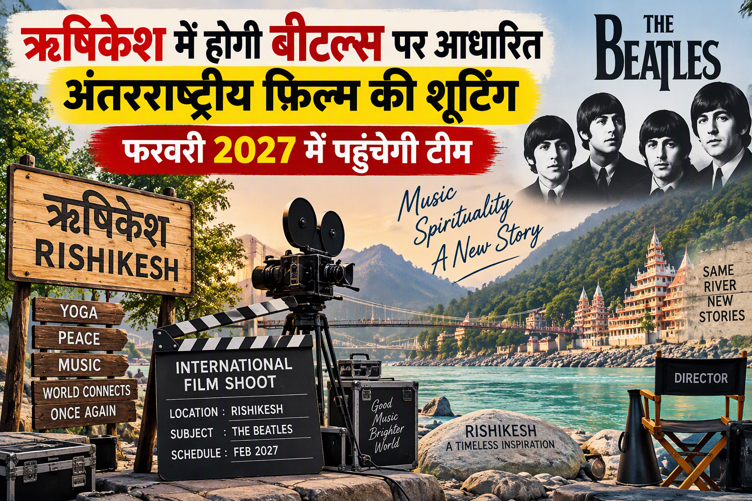 ऋषिकेश में होगी बीटल्स पर आधारित अंतरराष्ट्रीय फिल्म की शूटिंग, फरवरी 2027 में पहुंचेगी टीम