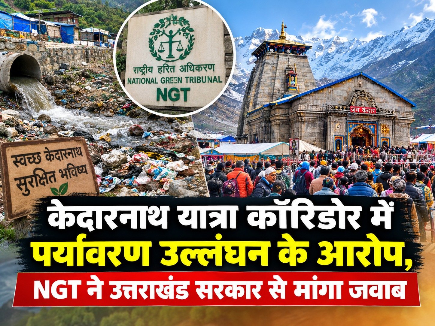 केदारनाथ यात्रा कॉरिडोर में पर्यावरण उल्लंघन के आरोप, NGT ने उत्तराखंड सरकार से मांगा जवाब