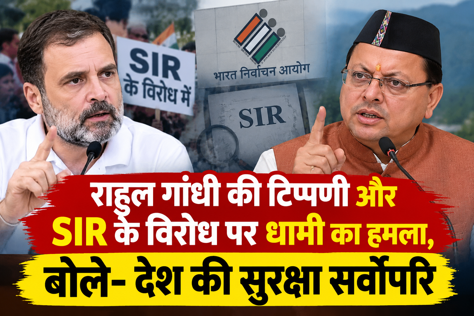 राहुल गांधी की टिप्पणी और SIR के विरोध पर धामी का हमला, बोले- देश की सुरक्षा सर्वोपरि