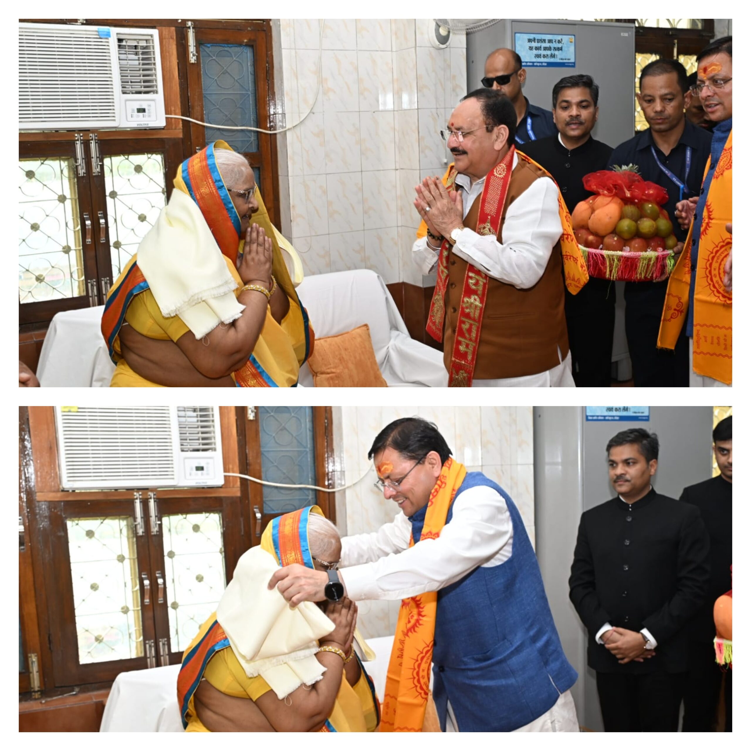 शांतिकुंज पहुंचे जे.पी. नड्डा और सीएम धामी, श्रद्धेया शैलदीदी का लिया आशीर्वाद